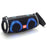 T&G TG642 RGB Light Bluetooth-compatible Speaker High Power Waterproof Wireless Speaker Support FM/TF Portable Subwoofer Speaker with Shoulder Strap for Laptops (CE) - Black - 1