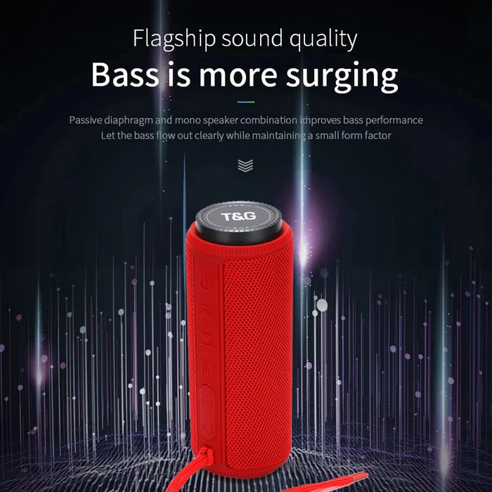 T&G TG332 Portable Speaker Waterproof High Power FM Speaker Box Plug and Play TF Card (CE) - Red - 4