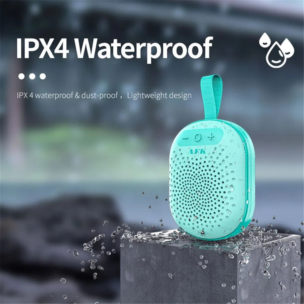 AFK BT513 Bluetooth-compatible Wireless Speaker Waterproof RGB LED Light Stereo Sound Supports 32G TF Card Playback CE Certificated - Cyan - 2