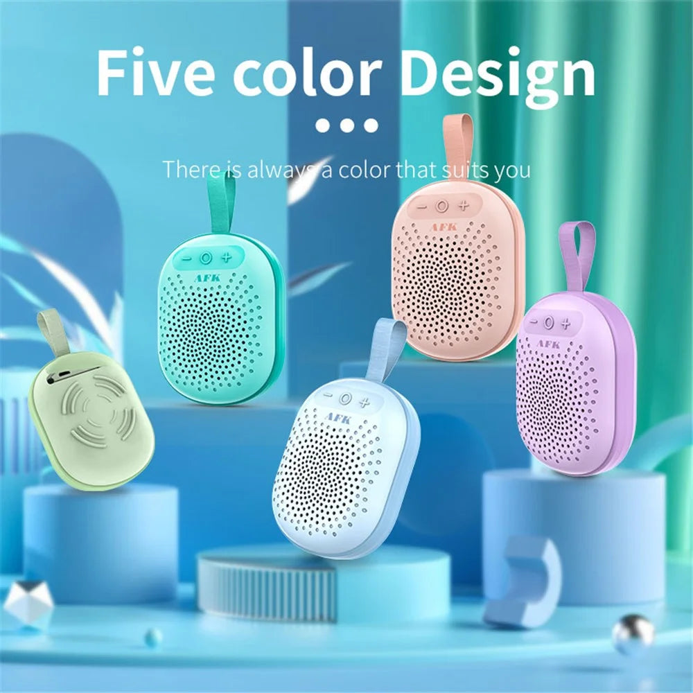AFK BT513 Bluetooth-compatible Wireless Speaker Waterproof RGB LED Light Stereo Sound Supports 32G TF Card Playback CE Certificated - Cyan - 5