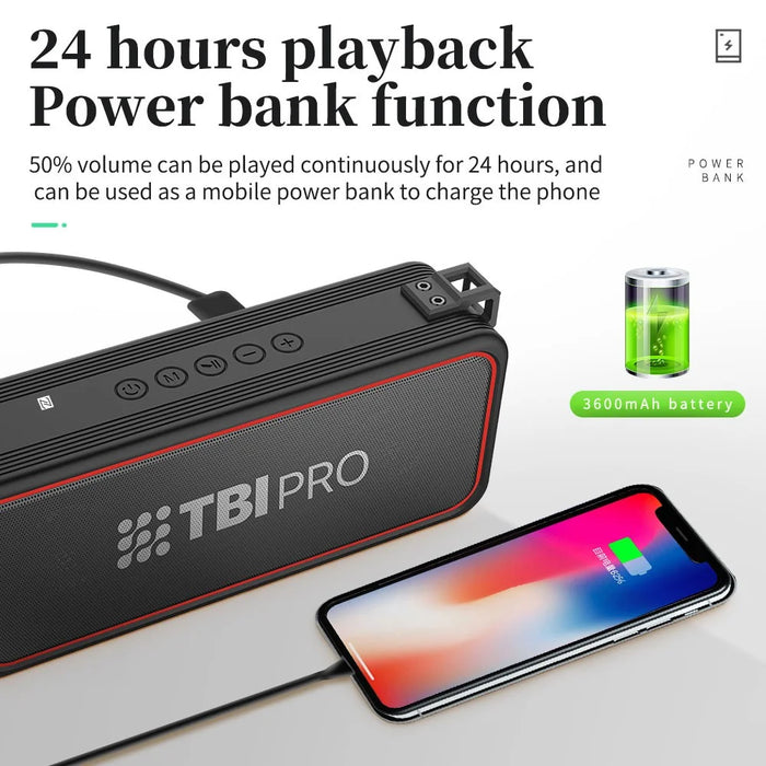 CYBORIS CYB-X7 Portable TWS Bluetooth-compatible Speaker Power Bank Support NFC Touch Connection - 6