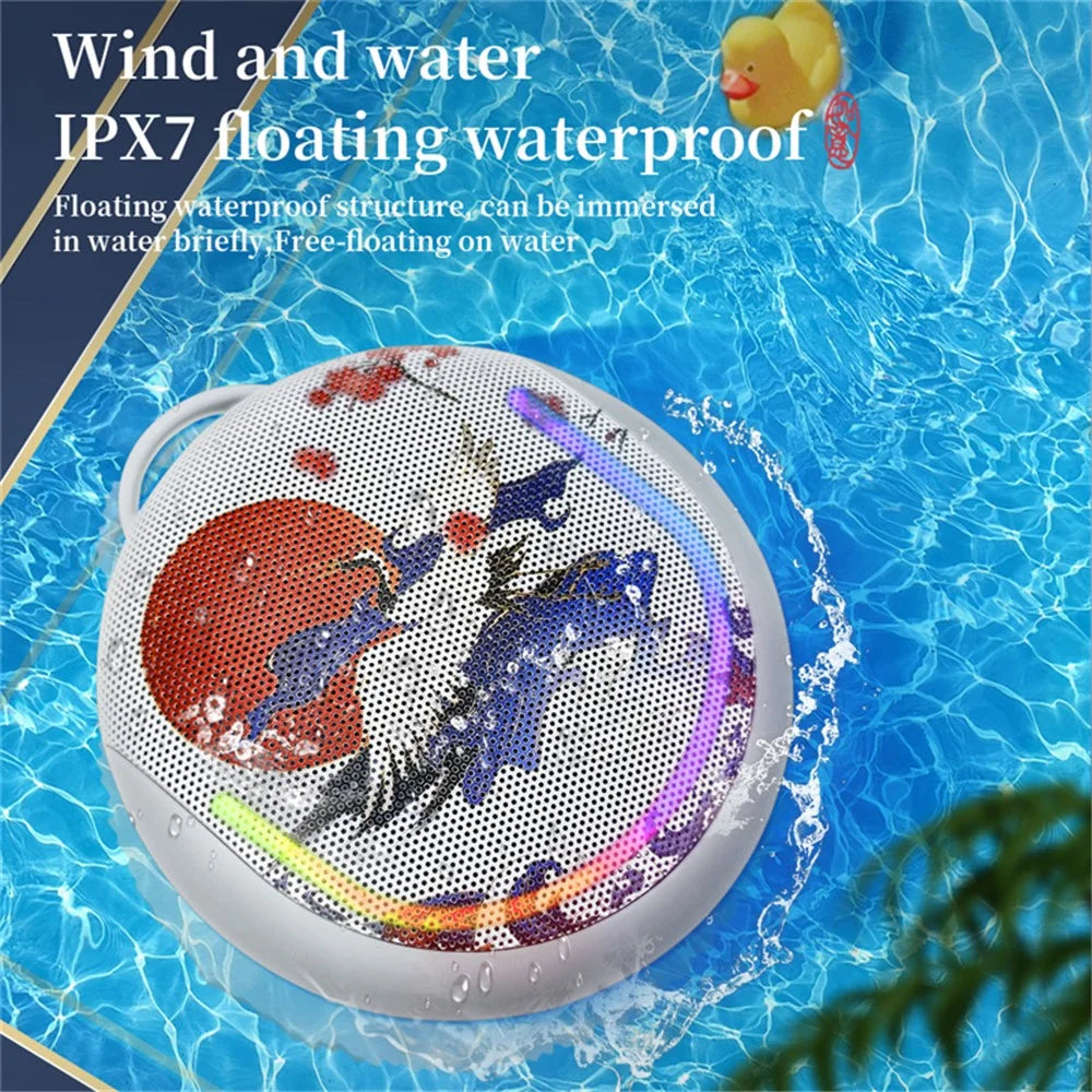 CYBORIS CYB-T201 Chinese Style Bluetooth-compatible Speaker IPX7 Waterproof Wireless Speaker Portable Sound Amplifier with FM Radio Function - 7