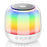 JY12 Portable Mini Speaker with 360 Degrees Full-screen RGB LED Light Multi-Color Changing Wireless Bluetooth-compatible Subwoofer - White - 1