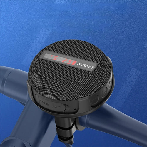 INWA Outdoor Riding Wireless Speaker with Smart LED Digital Display Portable Bluetooth-compatible Speaker lPX65 Waterproof Subwoofer Sound Amplifier Support Hands-Free Calling (CE) - Black - 1