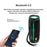 T&G TG288 TWS Soundbar Portable Bluetooth-compatible Speaker Wireless Car HiFi Sound System Subwoofer with LED Light - Black/Green - 5