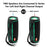 T&G TG288 TWS Soundbar Portable Bluetooth-compatible Speaker Wireless Car HiFi Sound System Subwoofer with LED Light - Black/Green - 6