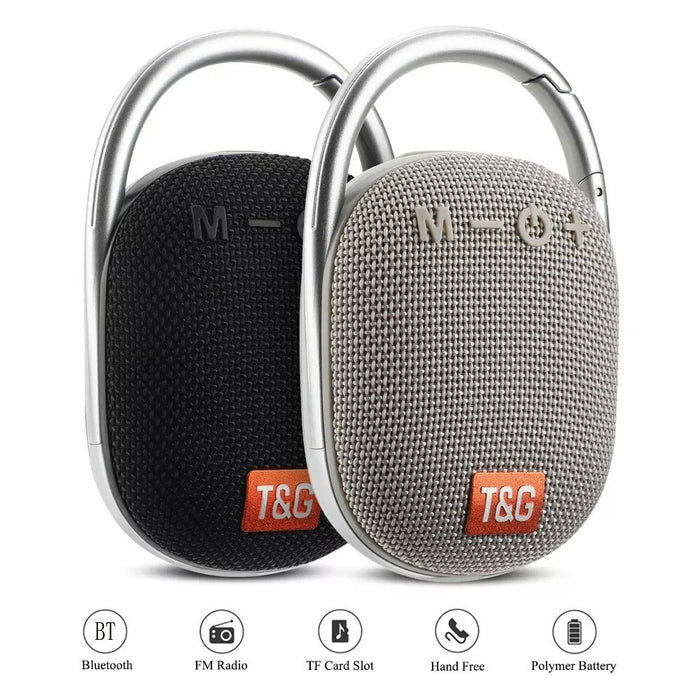 T&G TG321 TWS Portable Wireless Speakers Outdoor Mini Music Box LED Light Subwoofer Loudspeaker Support TF Card - Black - 2