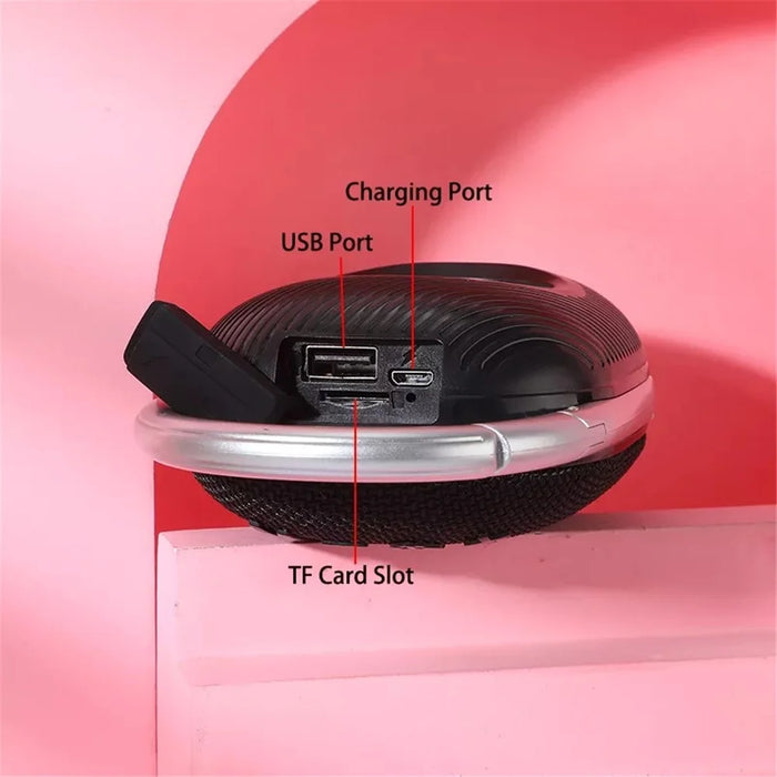 T&G TG321 TWS Portable Wireless Speakers Outdoor Mini Music Box LED Light Subwoofer Loudspeaker Support TF Card - Black - 6
