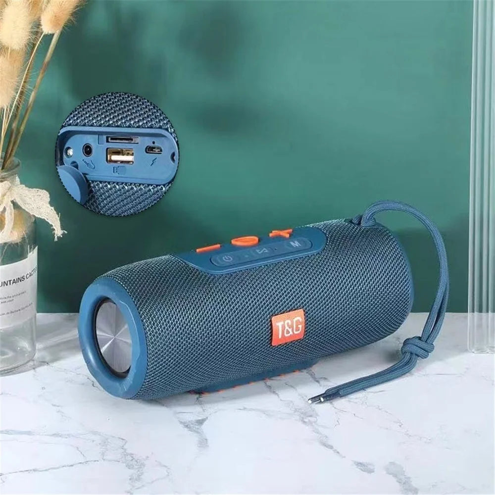 T&G TG341 TWS Soundbar Portable Bluetooth-compatible Speaker Wireless Car HiFi Sound System FM Radio Subwoofer - Blue - 3