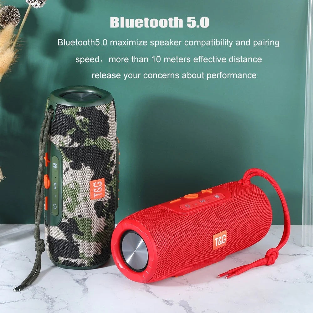 T&G TG341 TWS Soundbar Portable Bluetooth-compatible Speaker Wireless Car HiFi Sound System FM Radio Subwoofer - Blue - 5