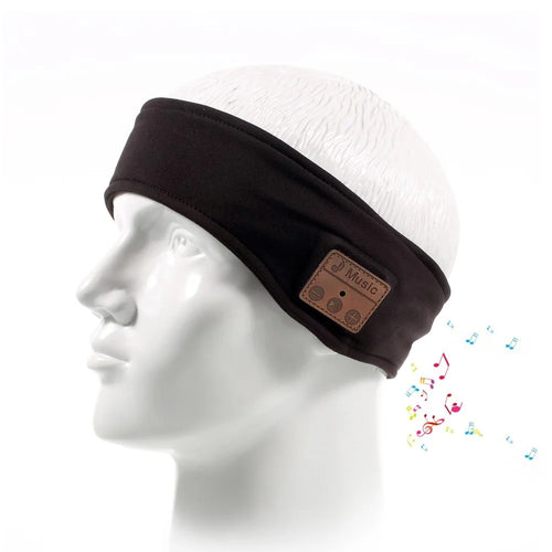 Sports Headband Wireless Bluetooth-compatible Headphone Hands-free Call Music Player with Mic - Black - 1