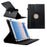Anti-Drop 360-Degree Swiveling Stand Litchi Texture Universal Leather Protective Case for 9-10 inch Tablet - Black - 1