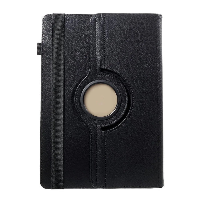 Anti-Drop 360-Degree Swiveling Stand Litchi Texture Universal Leather Protective Case for 9-10 inch Tablet - Black - 5