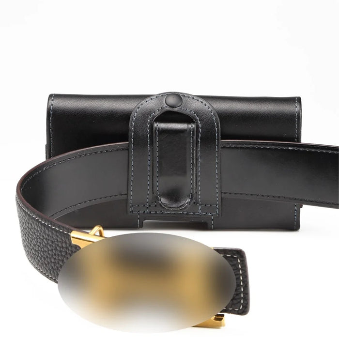 Universal Split Genuine Leather Belt Clip Holster Waist Pack Belt Bag for iPhone 6 Plus / 6s Plus / Samsung Note 4 Mega - 6