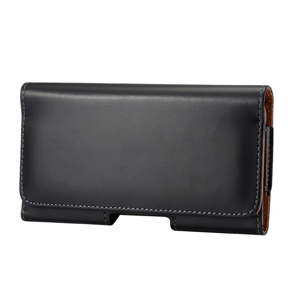 Universal Glossy Leather Case Holster for 6.3-inch Smartphones - 1