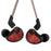 KZ AS10 5BA Drive Unit In Ear Earphone 5 Balanced Armatured HiFi Hybrid Wired Earbuds 3.5mm without Microphone (Standard Version) - Red - 1