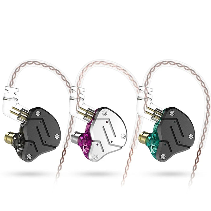 KZ ZSN Earphone High Fidelity 1 Dynamic 1 Balanced Armature Driver KZ Headphone without Microphone (Standard Version) - Purple - 3