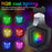 ONIKUMA K8 RGB Light Wired Headphone Gaming Headset with Mic for PS4 Xbox One Computer PC Gamer - All Black - 6