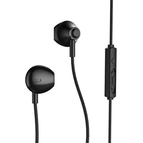 REMAX RM-711 3.5mm In-ear Wired Control Headset Build-in Mic - Black - 1