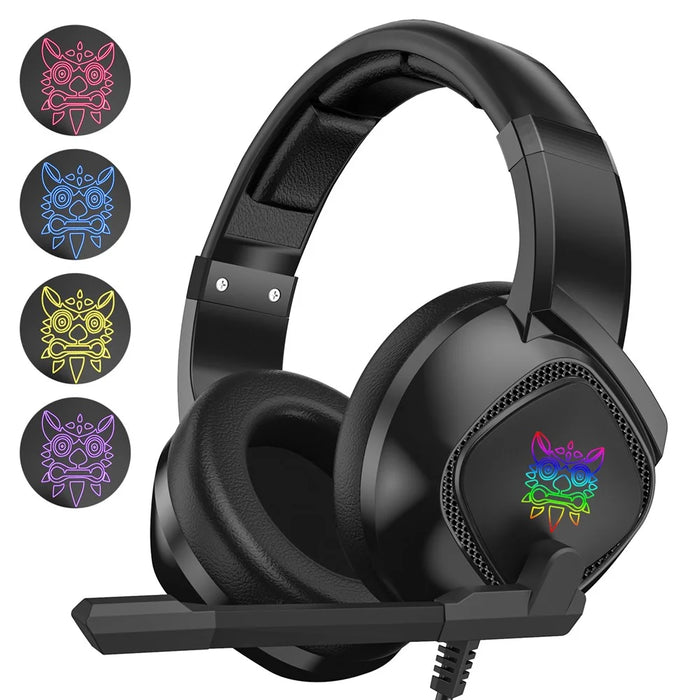 ONIKUMA K19 Gaming Headset PS4 PC Gamer Stereo Headphones with Mic/LED Light - 4