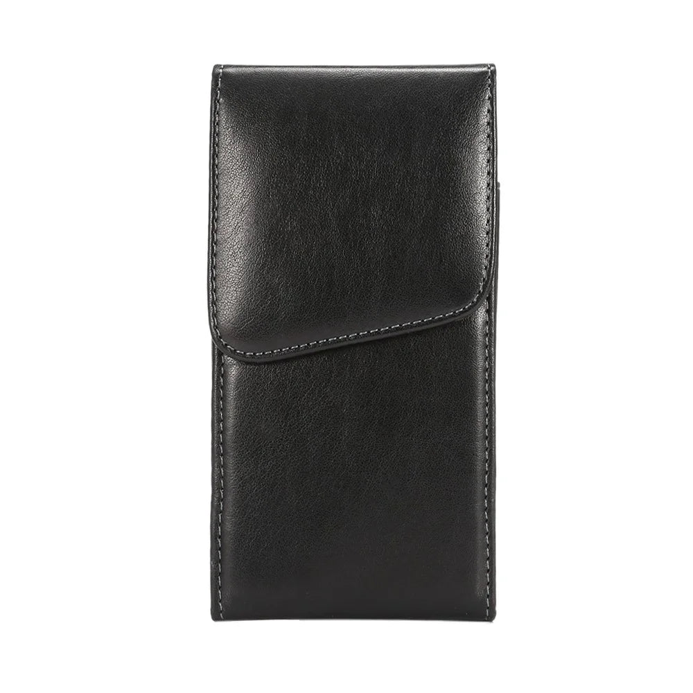 Universal Leather Holster Case with Belt Clip for iPhone 11 Pro Max Samsung Galaxy S10 Plus Huawei P30 Pro Etc, Size: 16 x 8cm - 1