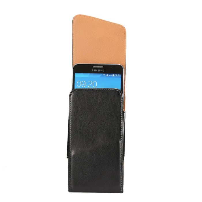 Universal Leather Holster Case with Belt Clip for iPhone 11 Pro Max Samsung Galaxy S10 Plus Huawei P30 Pro Etc, Size: 16 x 8cm - 3