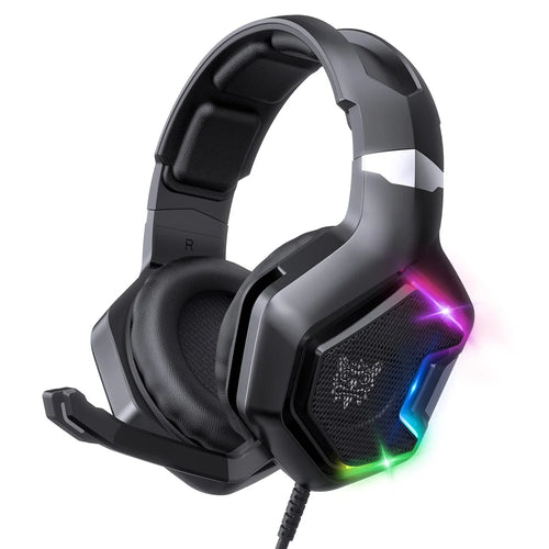 ONIKUMA K10 Pro Wired Stereo Gaming Headset Noise Cancelling Bass Sound Headphones with Mic and LED Light - 1