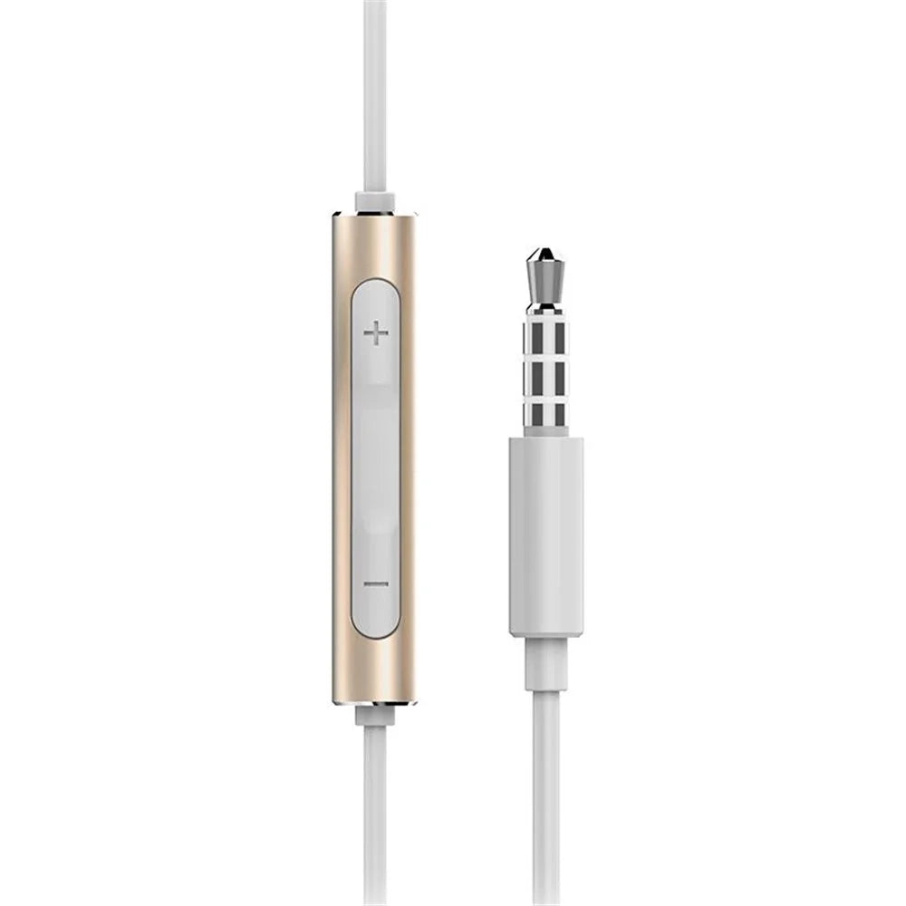 OEM AM116 HUAWEI 3.5mm In-ear Earphone Headset with Mic for iPhone Samsung Huawei (Chinese Version) - Gold Color - 2