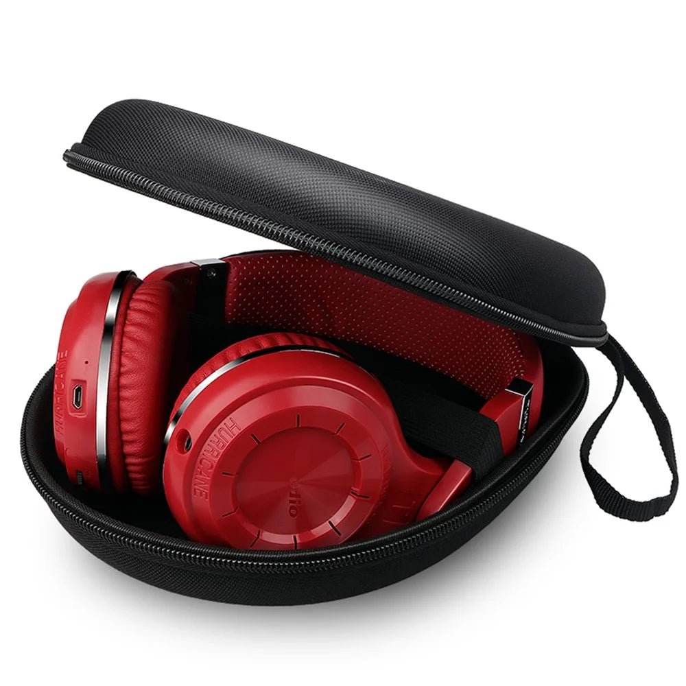 Portable Zippered Round Shaped Earphone Headphone Earbud Carrying Storage Bag Case - Black - 6