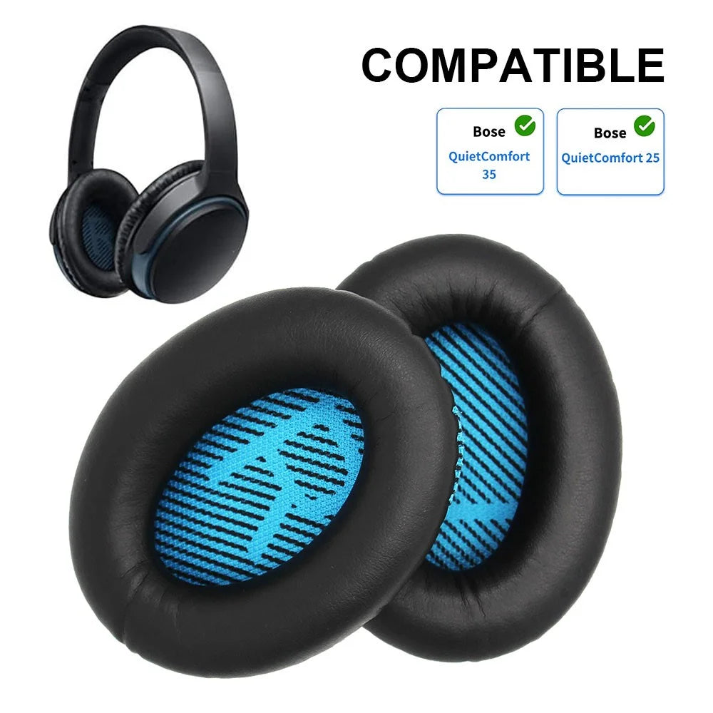JZF-63 Earpads Replacement for Bose QuietComfort 35 / QuietComfort 25 / QuietComfort Wireless Headphones Ear Cushions with Memory Foam - Black - 4