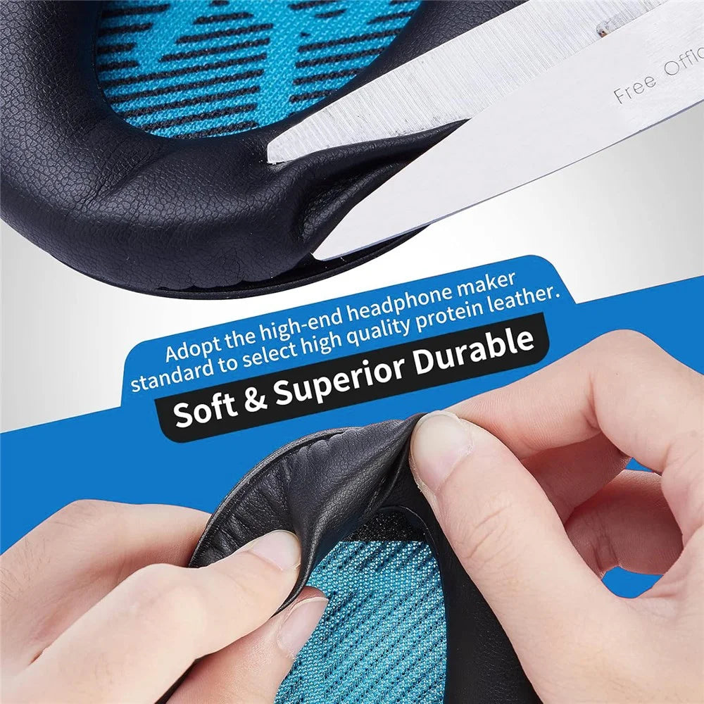 JZF-63 Earpads Replacement for Bose QuietComfort 35 / QuietComfort 25 / QuietComfort Wireless Headphones Ear Cushions with Memory Foam - Black - 6