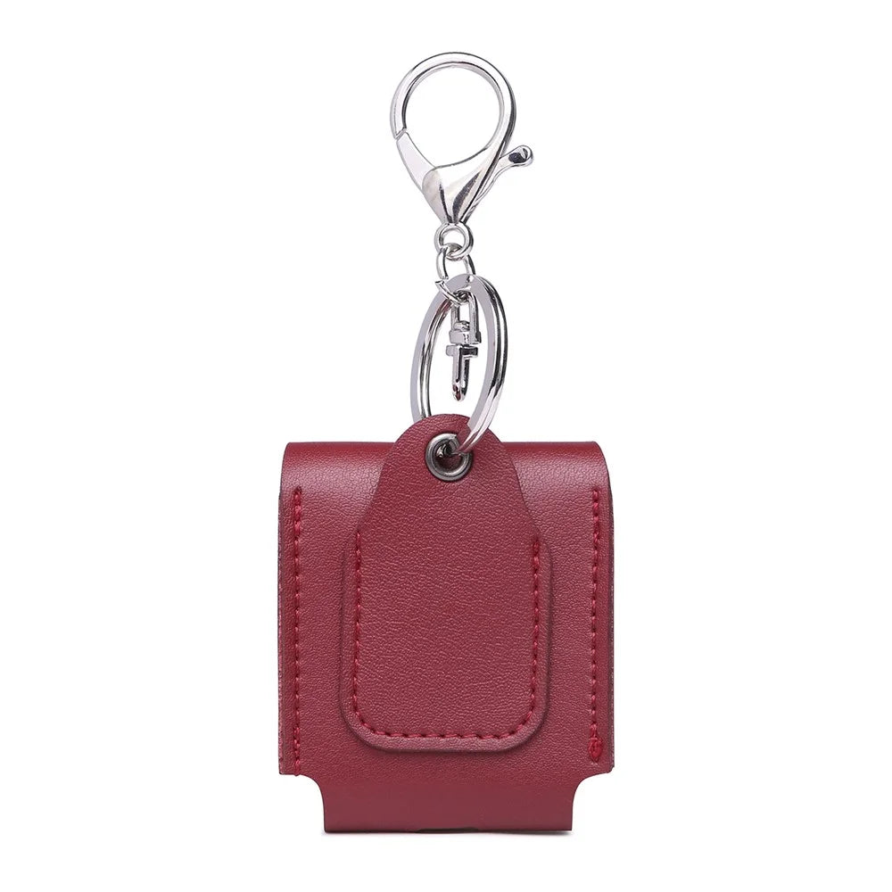 PU Leather Case Anti-lost Protection Pouch for Apple AirPods with Charging Case (2016) - Wine Red - 2