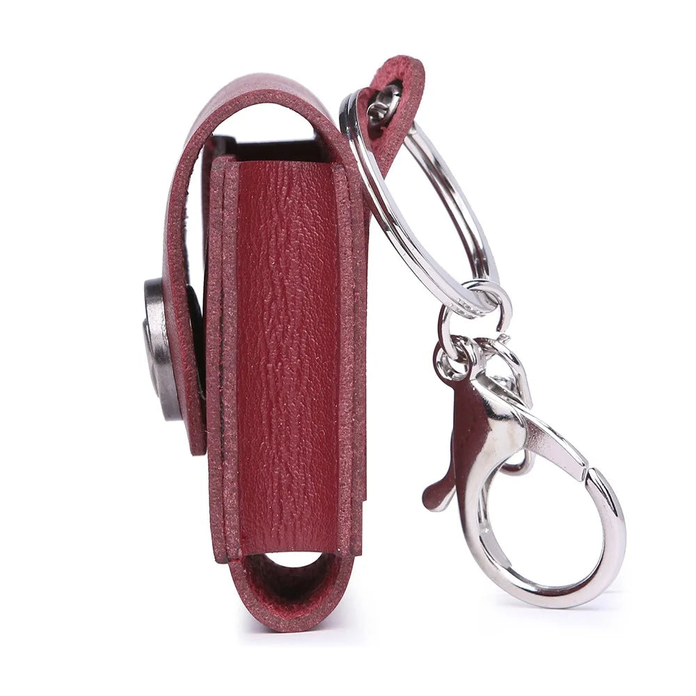 PU Leather Case Anti-lost Protection Pouch for Apple AirPods with Charging Case (2016) - Wine Red - 3