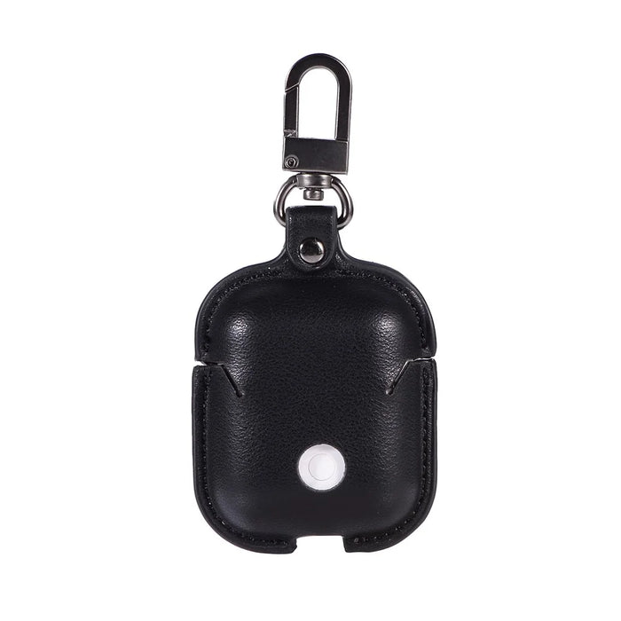 PU Leather Protective Case Cover with Snap Fastener for Apple AirPods with Charging Case (2016) - Black - 2