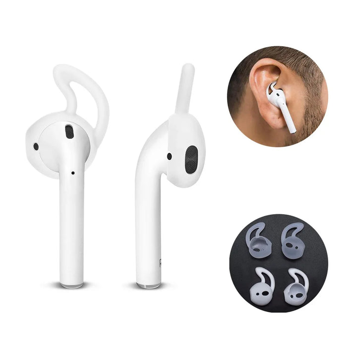 2 Pair / Pack HAT PRINCE Anti-lost Soft Silicone Earbuds Sports Ear-hook for Apple AirPods with Charging Case (2016) - 1