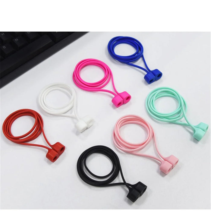 5Pcs/Set Earphone Strap Anti Lost Protective Silicone Magnetic Rope for Apple AirPods - Red - 4