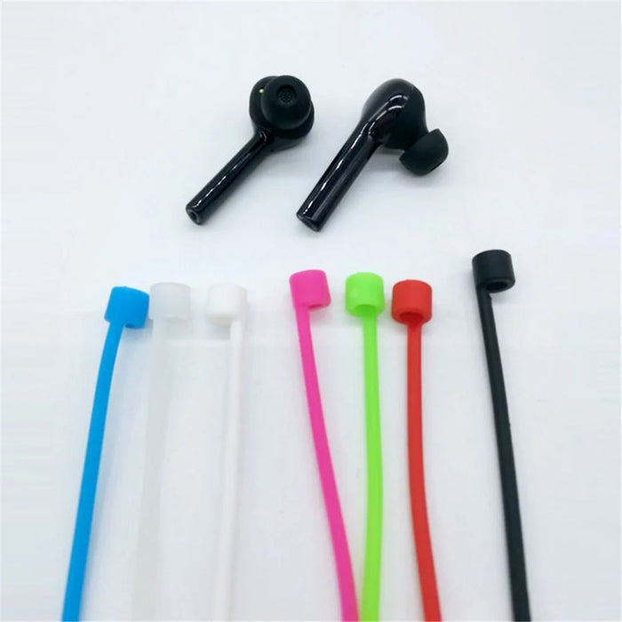 10Pcs/Set Earphone Anti-lost Silicone Rope Strap for Huawei FreeBuds - Red - 4