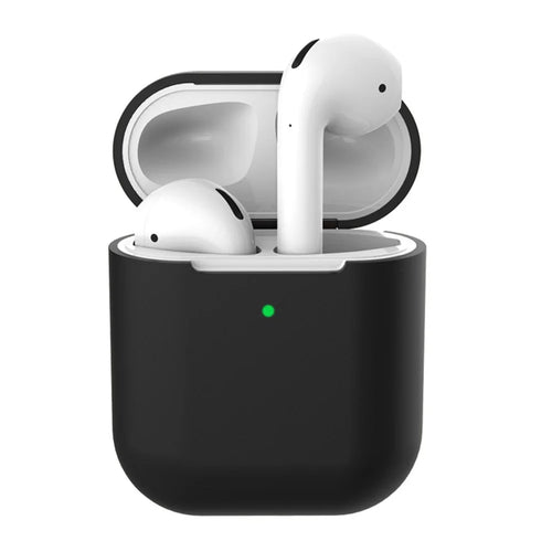 Soft Silicone Case for Apple AirPods with Wireless Charging Case (2019) - Black - 1