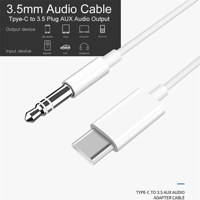 Type C to 3.5mm Audio Aux Jack Adapter Cable for Huawei Xiaomi (Not Support Digital Audio) - 4