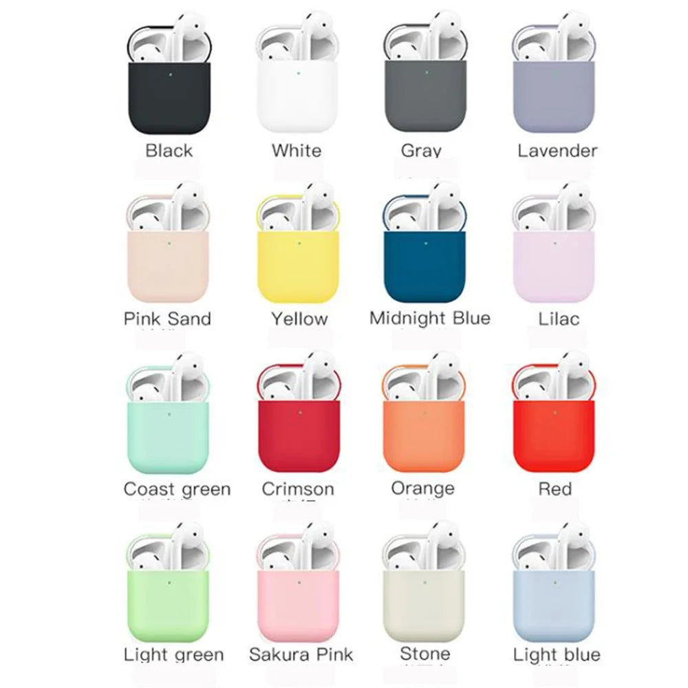 Matte Texture Silicone AirPods Case for Apple AirPods with Wireless Charging Case (2019) / AirPods with Charging Case (2019) (2016) - Orange - 2