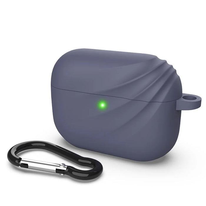 DIROSE Silicone Protective Case with Hook for Apple AirPods Pro - Dark Blue - 1