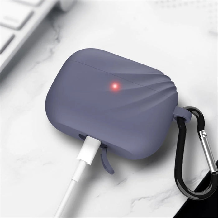 DIROSE Silicone Protective Case with Hook for Apple AirPods Pro - Dark Blue - 2