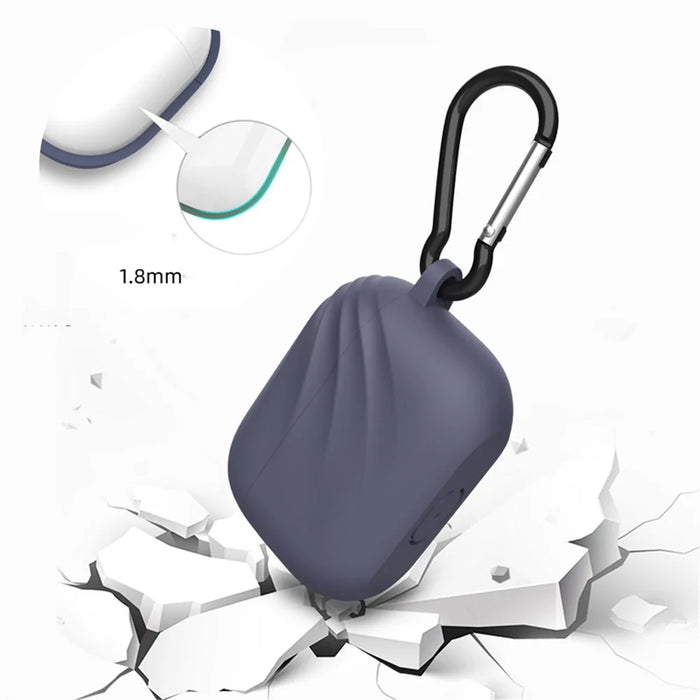 DIROSE Silicone Protective Case with Hook for Apple AirPods Pro - Dark Blue - 5