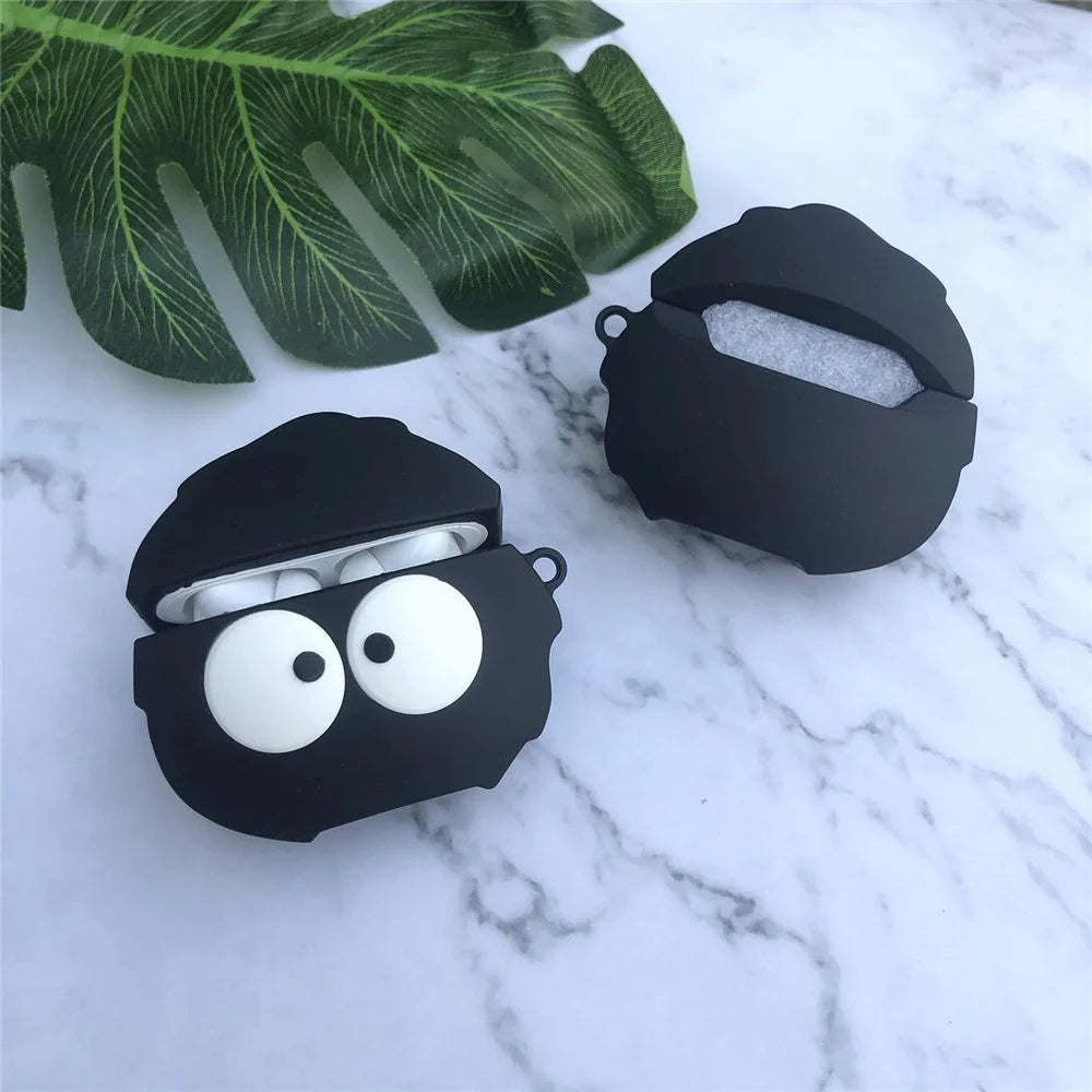 Catoon Shape Silicone Protective Cover Case for Apple AirPods Pro - Coal Ball - 2