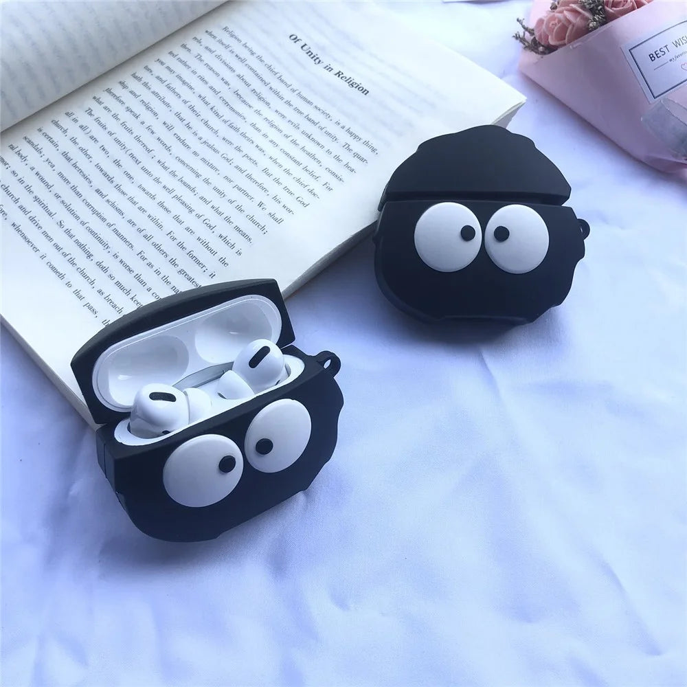 Catoon Shape Silicone Protective Cover Case for Apple AirPods Pro - Coal Ball - 6