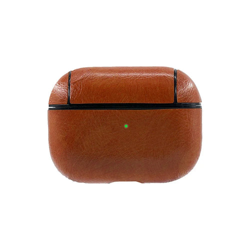 Crazy Horse Texture PU Leather Protective Case for Apple AirPods Pro - Brown - 1