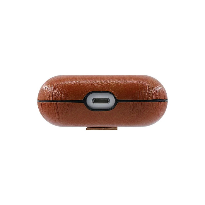 Crazy Horse Texture PU Leather Protective Case for Apple AirPods Pro - Brown - 3