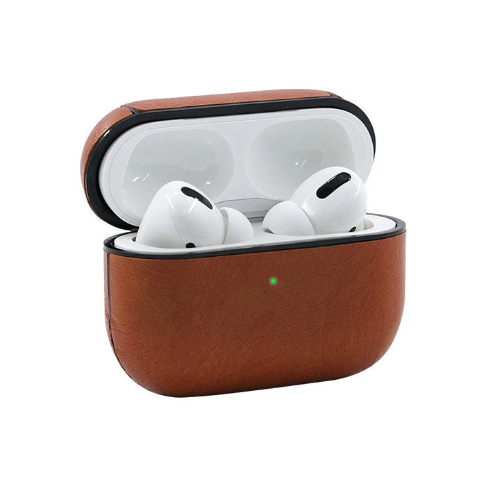 Crazy Horse Texture PU Leather Protective Case for Apple AirPods Pro - Brown - 5