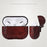 Pure Color Snake Texture Leather Cover with Hook for Apple AirPods Pro - Silver - 5