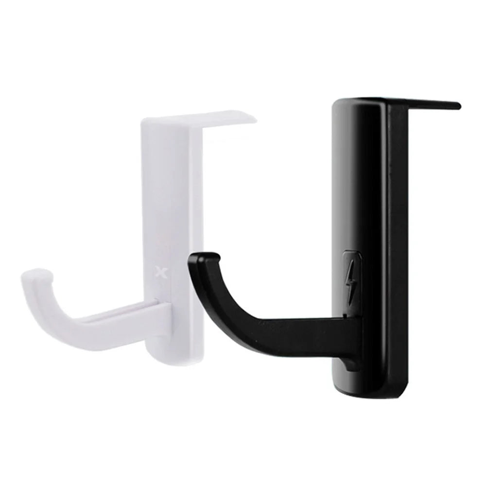 Headphone Headset Hanger Monitor Stand Holder Headset Stick-on Hook - Black - 6